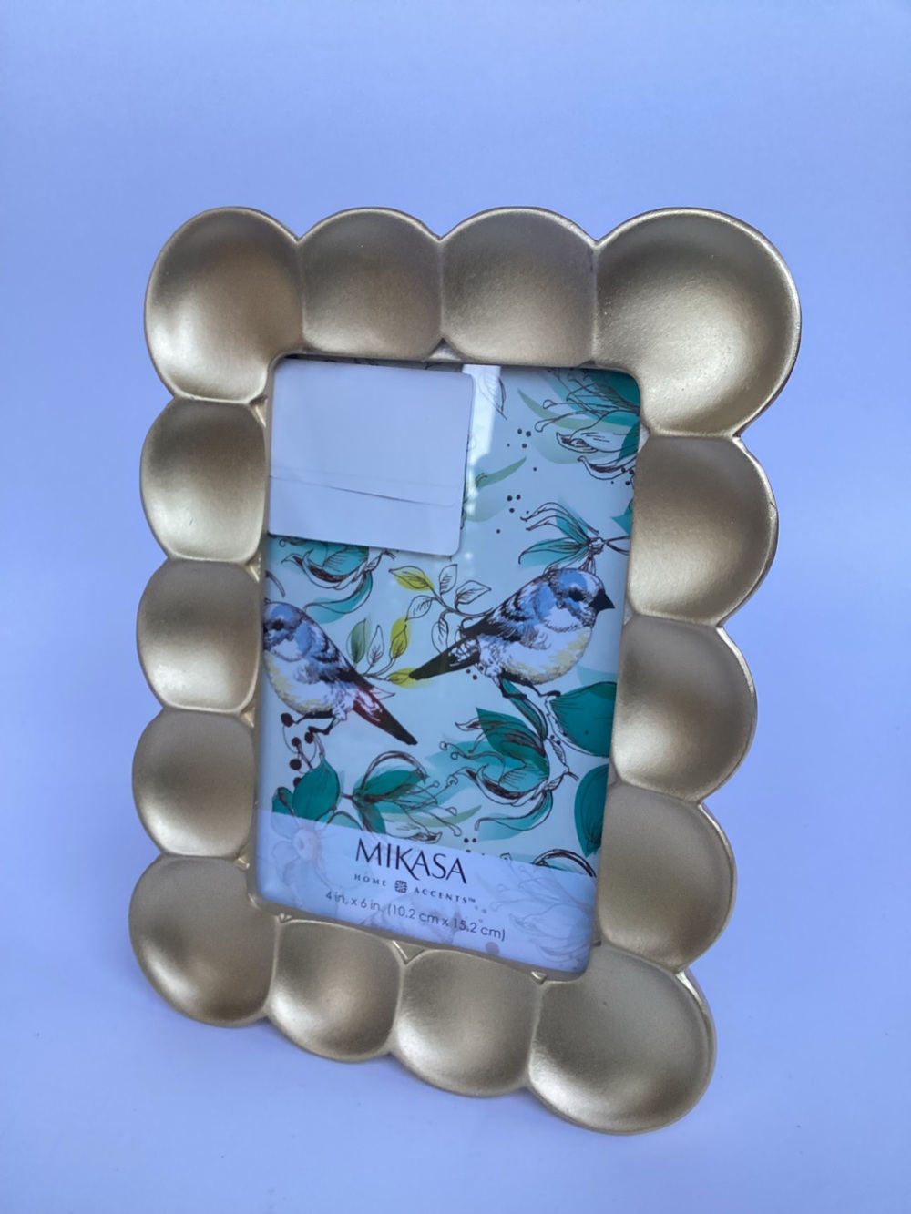 Mikasa Golden Wavy Rectangular Picture Frame Fits 4”x6” Photo